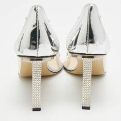 مملوكة مسبقًا Mach & Mach Diamond Dreams Size 39.5 Transparent/Silver PVC and Leather Pumps