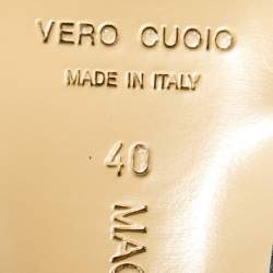 Pre Owned Mach & Mach Black/Silver Glitter Embellished Double Bow Ankle Strap Pumps Size 40