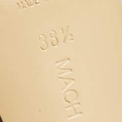 مملوكة مسبقًا Mach & Mach Transparent PVC Bow Embellished French Bow Slides Size 38.5