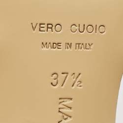 مملوكة مسبقًا Mach & Mach Light Yellow Satin Double Bow Crystals Ankle Strap Pumps Size 37.5