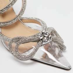 مملوكة مسبقًا Mach & Mach Transparent PVC Crystals Double Bow Pumps Size 39
