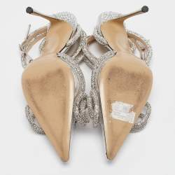 مملوكة مسبقًا Mach & Mach Transparent PVC Crystals Double Bow Pumps Size 39