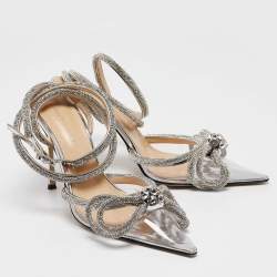 مملوكة مسبقًا Mach & Mach Transparent PVC Crystals Double Bow Pumps Size 39