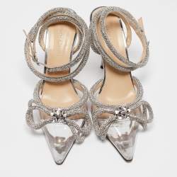 مملوكة مسبقًا Mach & Mach Transparent PVC Crystals Double Bow Pumps Size 39