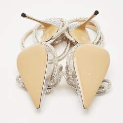 مملوكة مسبقًا Mach & Mach Transparent PVC Crystal Embellished Double Bow Pumps Size 38