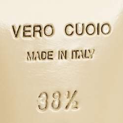 Pre Owned Mach & Mach Silver Patent Leather and PVC Fantasy Crystals Pumps Size 38.5