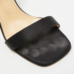 مملوكة مسبقًا صندل ماخ أند ماخ حزام كاحل ساتان أسود عجب توليب مقاس 39