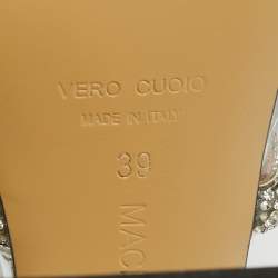 Pre Owned Mach & Mach Georgian Size 39 Silver/Transparent  Leather and PVC  Double Bow Pumps