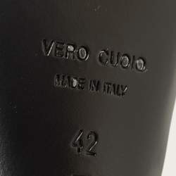 Pre Owned Mach & Mach Le Cadeau Size 42 Black Satin Platform Sandals