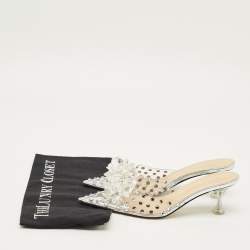 Pre Owned ميوول ماش أند ماش بي في سي شفاف مزين بالكريستال مقاس 36.5