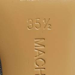 مملوكة مسبقًا Mach & Mach Double Bow Size 35.5 Silver Glitter Ankle Strap Pumps