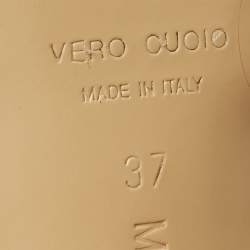 مملوكة مسبقًا Mach & Mach Magenta Satin Double Bow Crystal Embellished Ankle Wrap Pumps Size 37