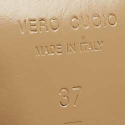 Pre Owned Mach & Mach Blue  Satin Crystal Heart Pumps Size 37