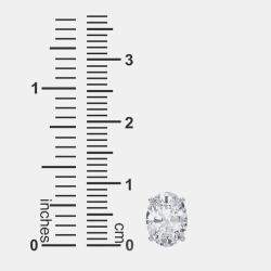 14K Oval Cut Solitaire Lab Grown Diamonds Earrings (3/4 Ctw)
