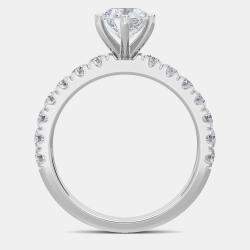 Pre Owned 14Kw Lab Grown Br Diamond Six Prong Classic Shank Bridal Ring EU 48
