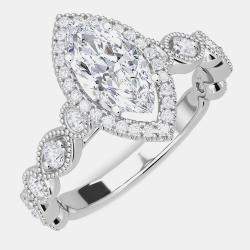 مملوكة مسبقًا 14Kw Engagement Mq Lgd Vintage Bridal Ring (1.5Ctw) EU 48