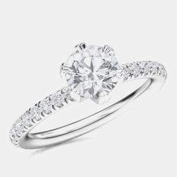 Six Prong Solitaire Lgd On Shank Bridal Ring EU 48