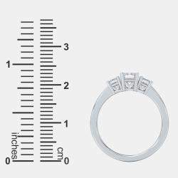 Pre Owned 14K Three Stone Ring (1Ctw) EU 48