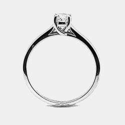 Pre Owned خاتم زفاف 14 قيراط عريض بيضوي سوليتير سادة (0.50 قيراط إجمالي) مقاس 48 الاتحاد الأوروبي