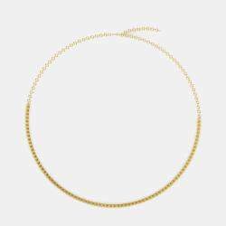 Pre Owned 14K Round Lab Grown Diamond 16" Inch Choker Necklace (1.50 Ctw)