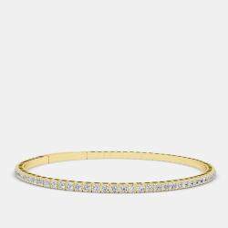 14K Flex 6.5" Lab Grown Diamond Bangle (2.00 Ctw)