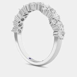 مملوكة مسبقًا خاتم 14 قيراط مزيج فاخر من الأحجار الماسية المخبرية (1.20 قيراط إجمالي)