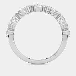 مملوكة مسبقًا خاتم 14 قيراط مزيج فاخر من الأحجار الماسية المخبرية (1.20 قيراط إجمالي)