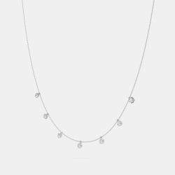 مملوكة مسبقًا 14K 7 White Lab Grown Diamond Stone 18" Pendant (1.50 Ctw)
