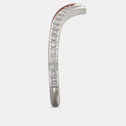 مملوكة مسبقًا خاتم من السيراميك الأحمر الداكن بنمط شيفرون من الفضة الاسترلينية بألماس مختبري مقاس الولايات المتحدة 7