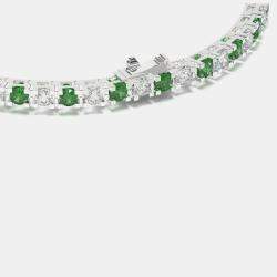 925 Sterling Silver Tennis Color & Lab Grown Diamond Bracelet