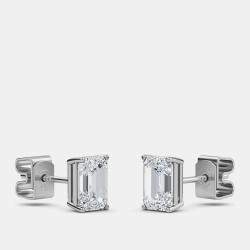Pre Owned 14K Solitaire Lab Grown Diamonds Earrings (1/2 Ctw)
