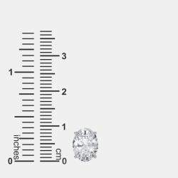 14K Oval Solitaire Earrings (1 1/2 Ctw)