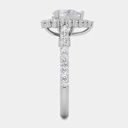 14K Halo Bridal Ring (2Ctw)