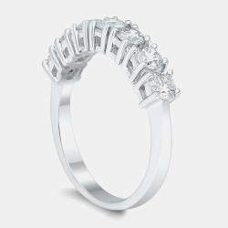 Pre Owned 14K Round 7 Stone Ring (1 Ctw)