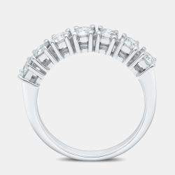 Pre Owned 14K Round 7 Stone Ring (1 Ctw)