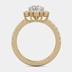 Pre Owned 14K Starburst Halo Ring (2Ctw)