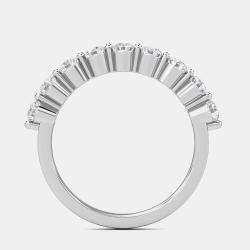 Pre Owned 14K Round Lab Grown 9 Stones Diamond Band (0.75 Ctw)