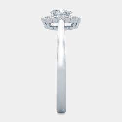 Pre Owned خاتم بيضاوي موضة هالو 14 قيراط (1/2 إجمالي القيراط)