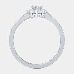 Pre Owned خاتم بيضاوي موضة هالو 14 قيراط (1/2 إجمالي القيراط)