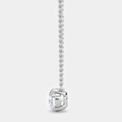 14K Solitaire Four Prong Pendant (1/3 Ctw)