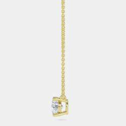 14K Solitaire Four Prong Pendant (1.25 Ctw)