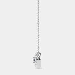 14K Round Halo Pendant (3/4 ctw)