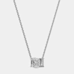 14K Solitaire Sideways Lab Grown Diamonds Pendant (3/4 ctw)
