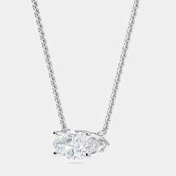 14K Solitaire Marquise Sideways Lab Grown Diamonds Pendant (3/4 ctw)