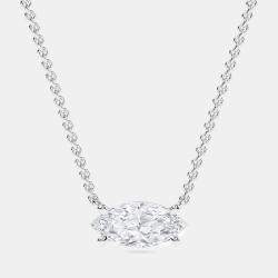 14K Solitaire Marquise Sideways Lab Grown Diamonds Pendant (3/4 ctw)