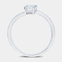 Pre Owned خاتم سوليتير بحجرين من الذهب عيار 14 قيراط (1/2 إجمالي القيراط) مقاس الولايات المتحدة 7