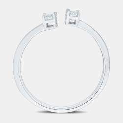 14K Two Stone Solitaire Ring Set (1 ctw) US 7