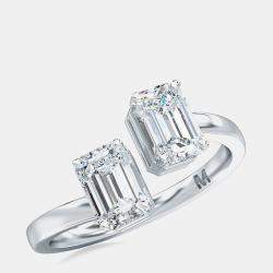 14K Two Stone Solitaire Ring Set (1 ctw) US 7