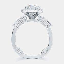 14K Stone Mix Oval Round Halo Ring (1 1/2 ctw) US 7