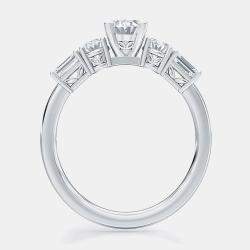 Pre Owned 5 Stone Oval Solitaire Ring (1 1/4 ctw) US 7